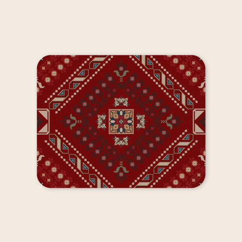 Türk Halı Desenli Premium Mouse Pad - 23X19 cm - Kaydırmaz Tabanlı Kaliteli Fare Mousepad