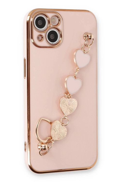 Mey İthalat® iPhone 14 Plus Kılıf Esila Silikon - Pudra