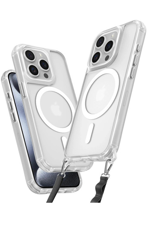 Mey İthalat® iPhone 14 Pro Max Kılıf Enka Magsafe Silikon Kılıf - Şeffaf