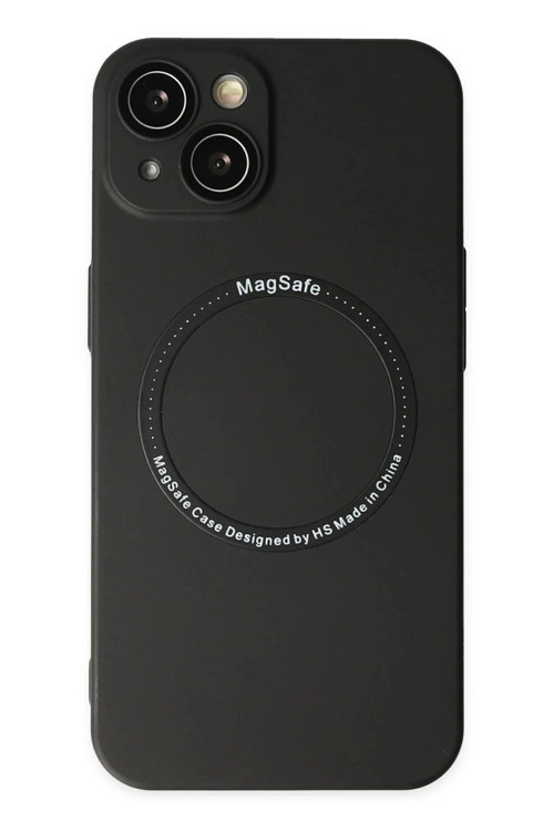 Mey İthalat® iPhone 14 Plus Kılıf Jack Magneticsafe Lens Silikon - Siyah