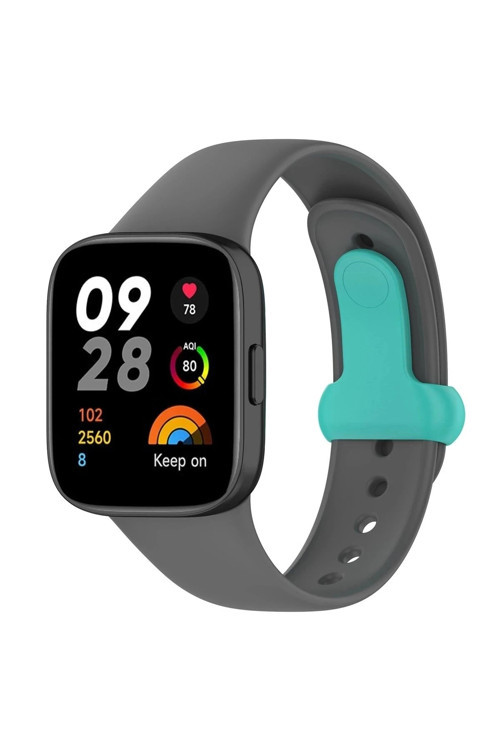 Mey İthalat® Redmi Watch 3 Origin Silikon Kordon - Füme
