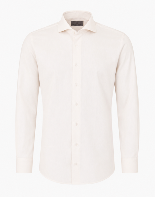 Erkek Bej Slim Fit İtalyan Yaka Gömlek