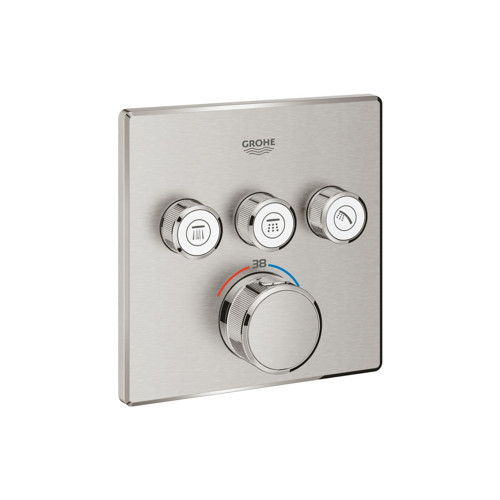 Grohtherm Smartcontrol Üç Valfli Akış Kontrollü, Ankastre Termostatik Duş Bataryası 29126DC0