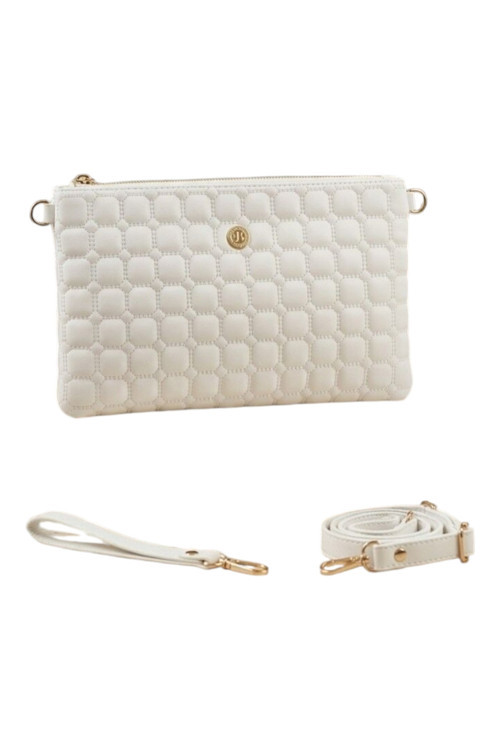 Kare Kapitone Desenli Kadın El Ve Omuz Çantası Portföy Clutch (Orta Boy)