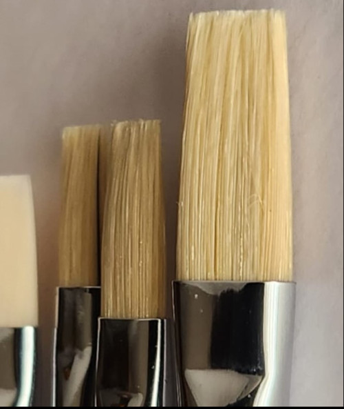 Similis Sanatsal Vegan Resim Fırçası - 3lü Set No:4-6-8 - Uzun Saplı Düz - Yağlıboya Akrilik