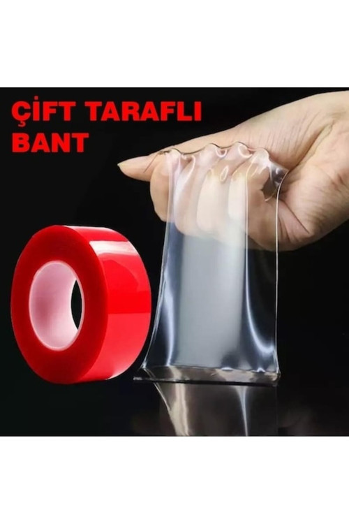 Çift Taraflı Bant Şeffaf Silikon Bant 5Mt 15Mm X 5 Metre