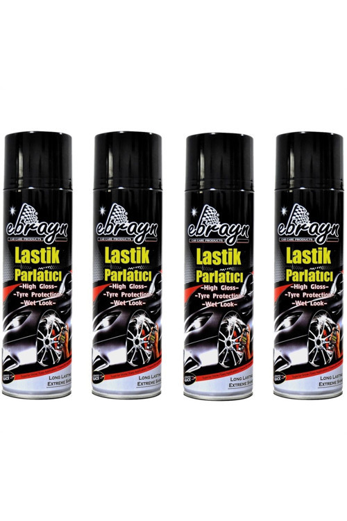 (4 Adet) Premium Lastik Parlatıcı Tampon Parlatıcı Koruyucu Aerosol Sprey 500 Ml Kaliteli