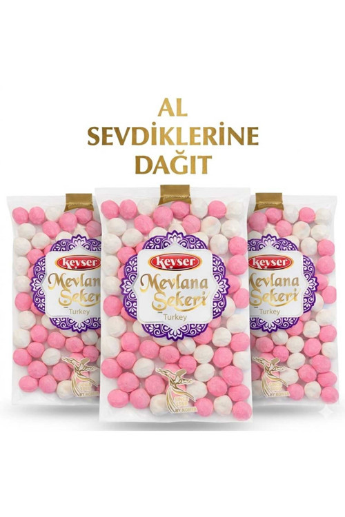 MEVLANA ŞEKERİ BONBON GÜLLÜ 3 ADET 350 GR. AL DAĞIT