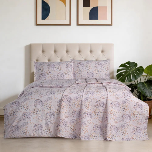 Peony Ranforce Baskılı Çift Kişilik Pike
