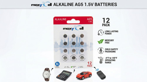 Maxycell 12 Adet Ag5 (LR754,393) 1.5 V Alkalin Düğme Pil