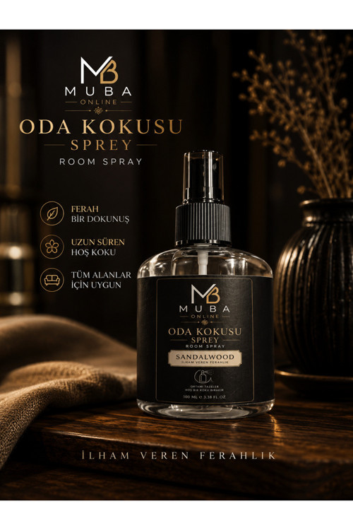 sandalwood Oda Kokusu Spreyi 100 ml - Kalıcı Oda Parfümü, Ev, Ofis ve Banyo İçin
