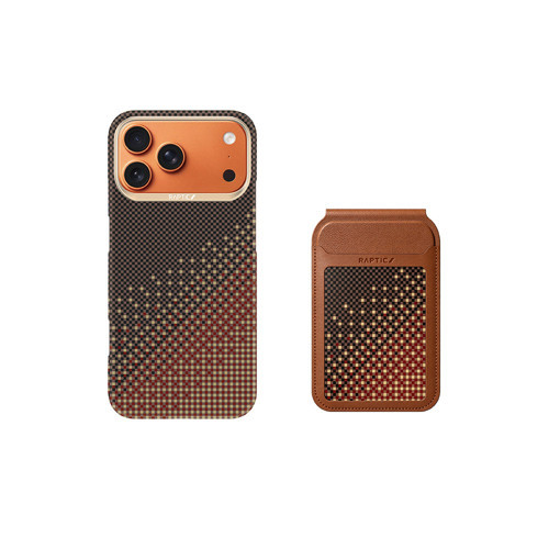 İphone 17 Pro Kılıf 2İn1 Bundle Kit Aramid Skin Serenity Serisi Kartlık Ve Karbon Kapak Kahve