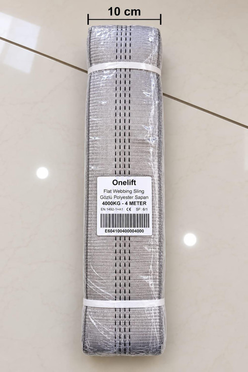 4 TON Çeker 4 METRE SAPAN HALAT Zekioğlu Group Flat Webbing Sling Gözlü Polyester Sapan 4000 Kg Taşıma Kapasiteli 4 Met