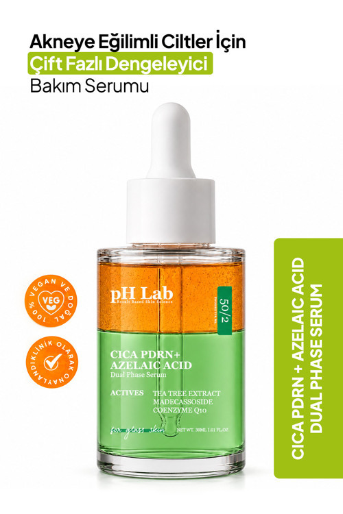 PhLab Akneye Eğilimli Ciltler için CİCA + AZELAIC ACID Çift Fazlı Dengeleyici Serum