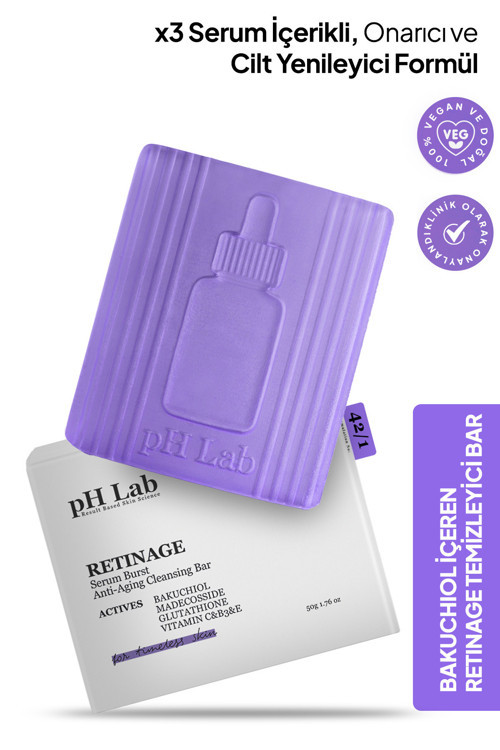 Phlab Retinage Cam Cilt Etkili Yüz Temizleme Barı