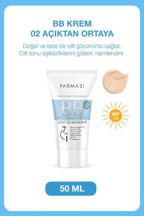BB KREM 02 AÇIKTAN ORTAYA 50 G