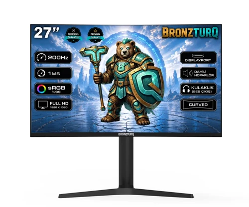 27" 200Hz 1 ms (DP + HDMI) FHD Kavisli Monitör BTQ270FHD-AA