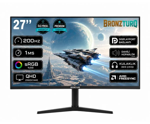 27" 200Hz 1 ms (DP + HDMI) QHD 2560x1440 Pivot Monitör BTQ270QHD165-AA