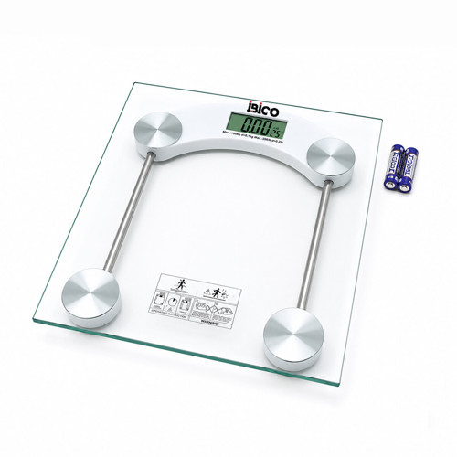 DİJİTAL - PİLLİ KARE BANYO BASKÜL TERAZİ TARTI LCD EKRAN 180KG/0.1G 30X30CM İ11-025 (4604)