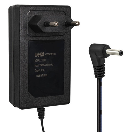 WK-37909 9 Volt - 3 Amper 3.5*1.35 Mm Uçlu Yerli Üretim Priz Tipi Adaptör