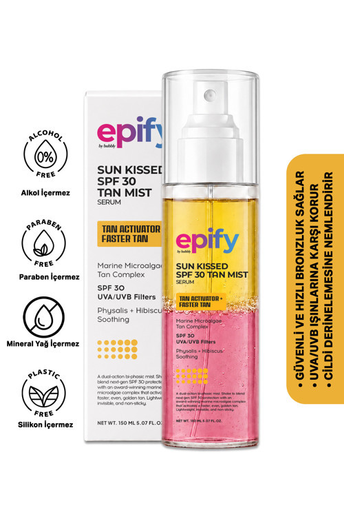 Sun Kissed SPF 30 Mist Spray, 30 Faktör Self Tanning Spray, Bronzlaştırıcı Spray