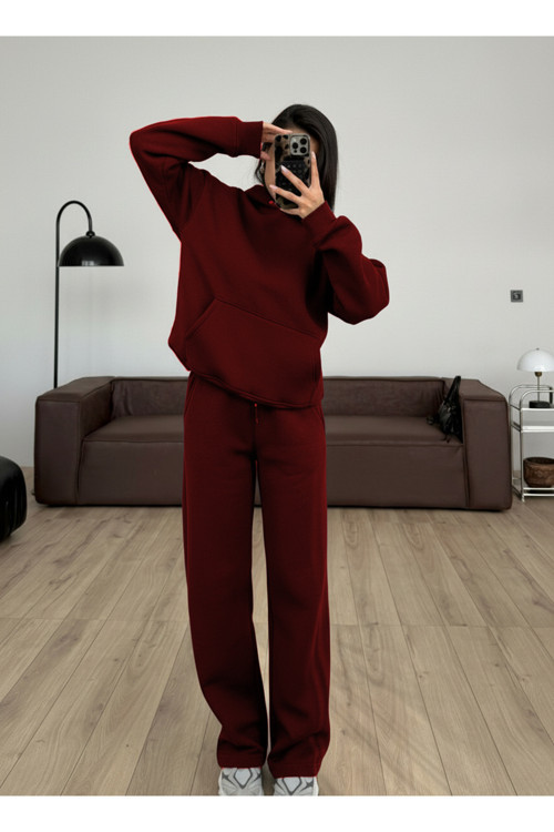 Kadın Baggy Unisex Trend Model Kalın Oversize Eşofman Takımı
