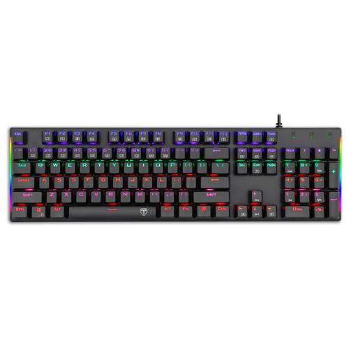 T-DAGGER NAXOS, T-TGK310-BL, USB Kablolu, Türkçe Q, Rainbow Backlight, Blue Mekanik Switch, 104 Tuşl