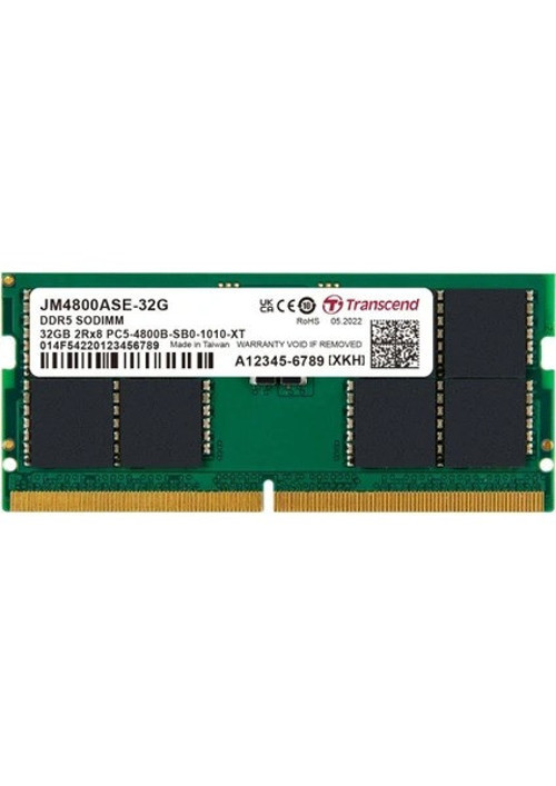 Transcend 32GB DDR5 4800Mhz CL40 Notebook Ram (JM4800ASE-32G)