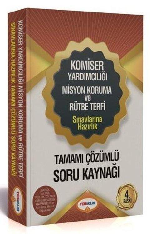 Yediiklim Yayınları Komiser Yardımcılığı Misyon Koruma Ve Rütbe Terfi Sınavlarına Hazırlık Tamamı Çö