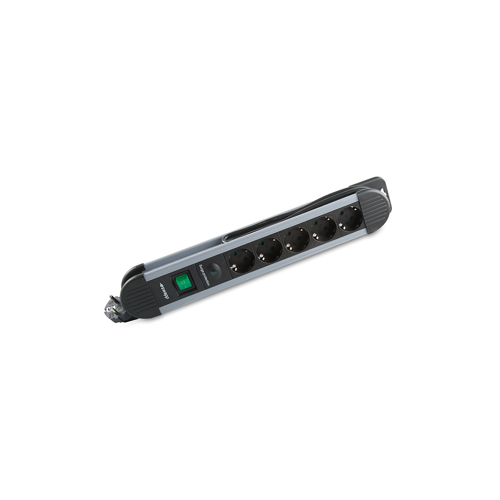 S-LINK Swapp SPGKS05, 5 Soket, Akım Korumalı Priz, 1.5Mt Kablo, 900 Joule (Gri) %100 Bakır