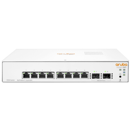 HP Aruba Instant On, JL680A, 1930-8G, 8Port, GigaBit, 2 Port Gigabit SFP, Yönetilebilir, Rack Mount