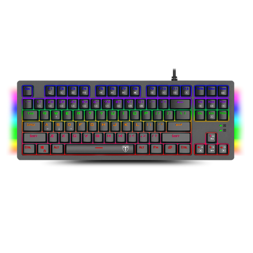 T-DAGGER BALI, T-TGK311-BL, USB Kablolu, Türkçe Q, Rainbow Backlight, Blue Mekanik Switch, 87 Tuşlu,