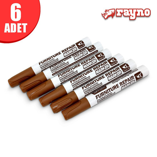 Ahşap Rötuş Kalemi Seti Huş Kahverengi 6 Lı - RYN10461