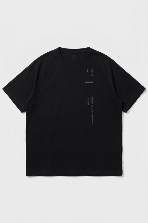 Siyah Baskılı Battal Büyük Beden Kısa Kollu Erkek T-Shirt - 88465