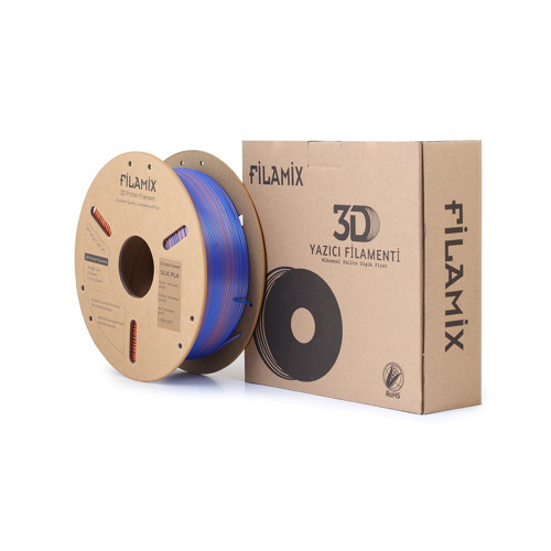 Mystic Silk Üç Renk PLA Filament Mavi-Yeşil-Turuncu 1.75mm 1KG