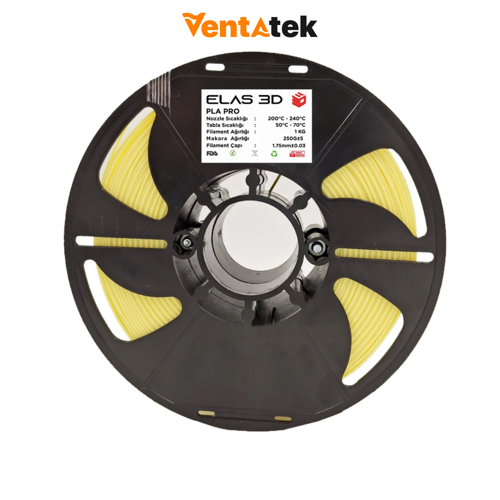 Pastel Sarı PLA Pro Filament - 1.75mm - 1 Kg