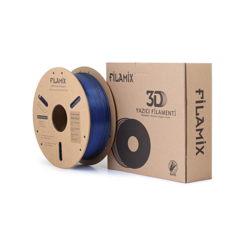 Mystic Silk Üç Renk PLA Filament Mavi-Mor-Siyah 1.75mm 1KG