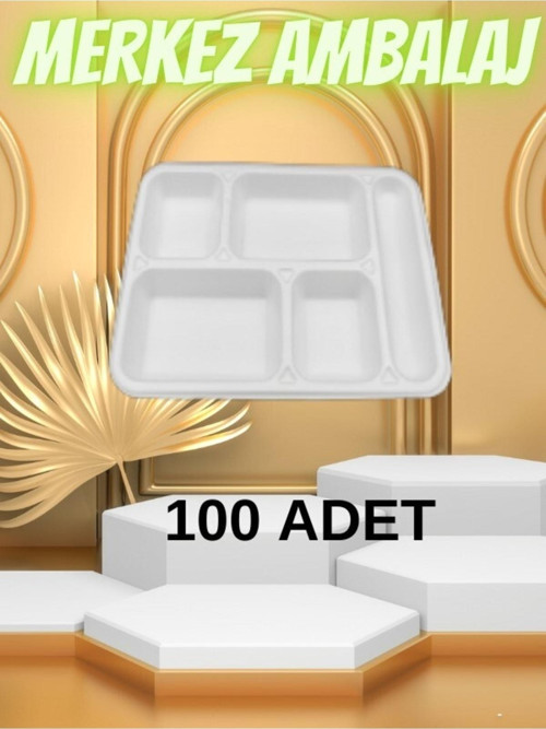5 Gözlü Köpük Tabak 100 Adet