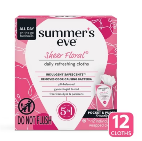 Sheer Floral İntim Mendil 12'li