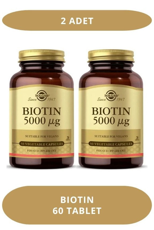 Biotin 5000 Mcg 50 Kapsul (2 Adet)