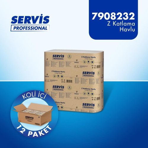 Professional Z Katlı Kağıt Havlu 20x21 cm 200 Yaprak 12'li Koli