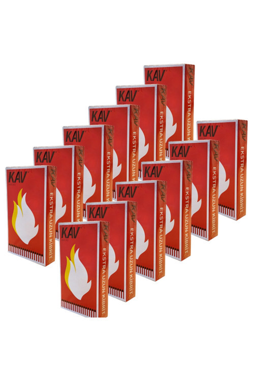 Extra Uzun Kibrit (10cm , Ortalama 45çöp) '' 12 Paket '' ( Puro Kibriti )