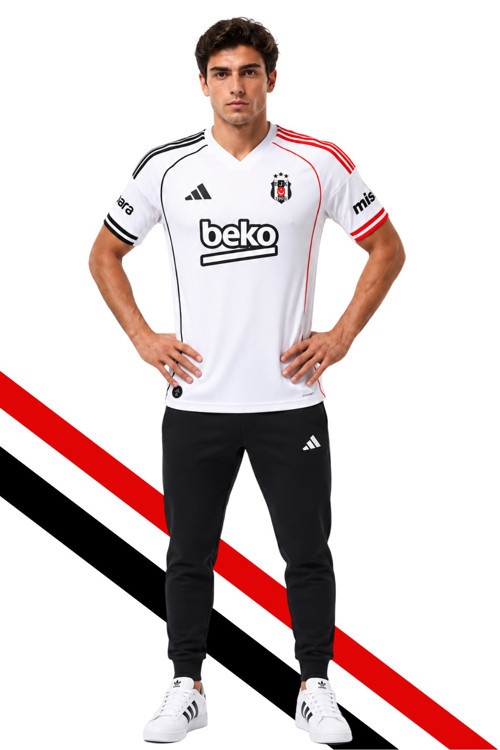 Lisansli Adidas Beşiktaş Forma 25-26 Sezon Beyaz Forma