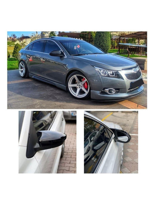 chevrolet cruze 2010.2011.2012 parlak siyah boyalı yarasa ayna kapağı