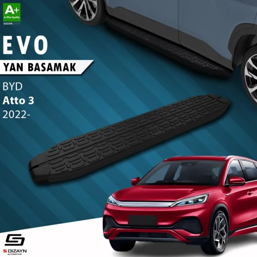 S-Dizayn BYD Atto 3 Evo Siyah Yan Basamak 193 Cm 2022 Üzeri