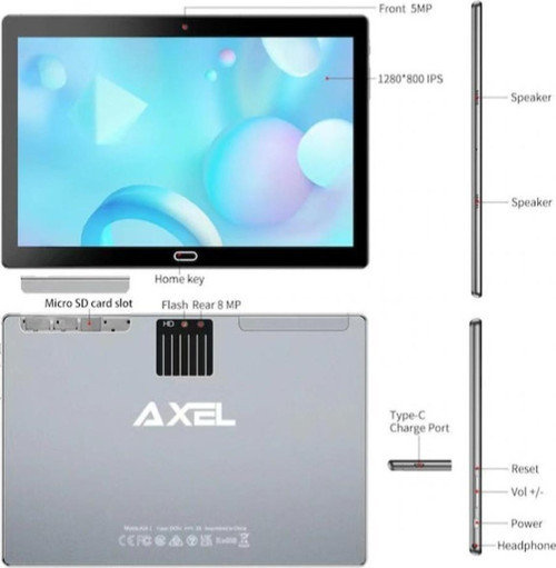 4 GB 128 GB 10.1" Tablet Gri