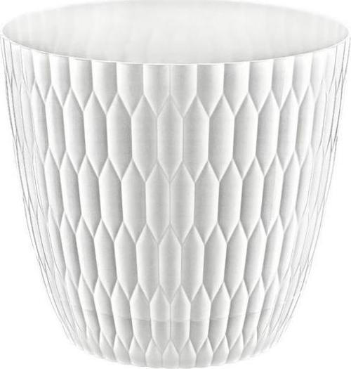 SY-5445 6,5 Lt Beyaz Brezza Desenli Saksı No 5
