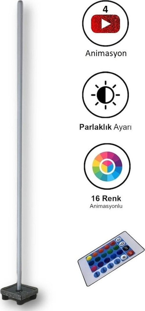 RGB Led Lambader 150cm. Kumandalı