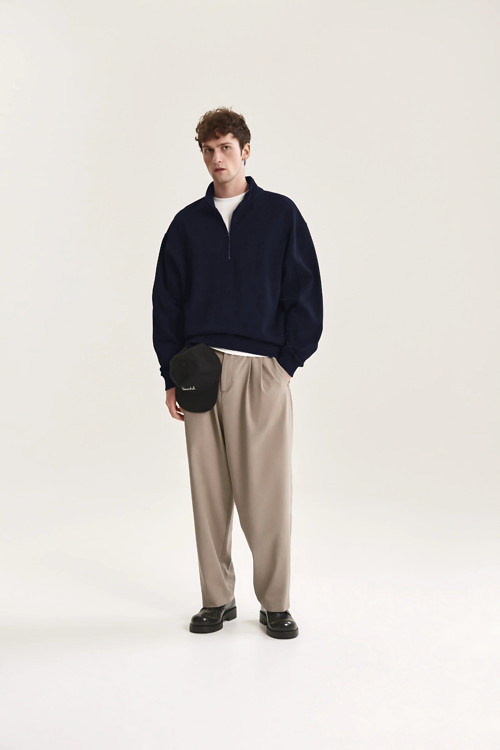 Erkek Yarım Fermuarlı Sweatshirt