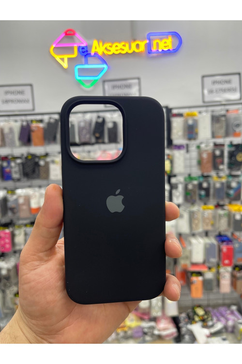 İPhone 14 Pro İçi ve İç Yanları Süet Kaplı Soft Silikon Kılıf